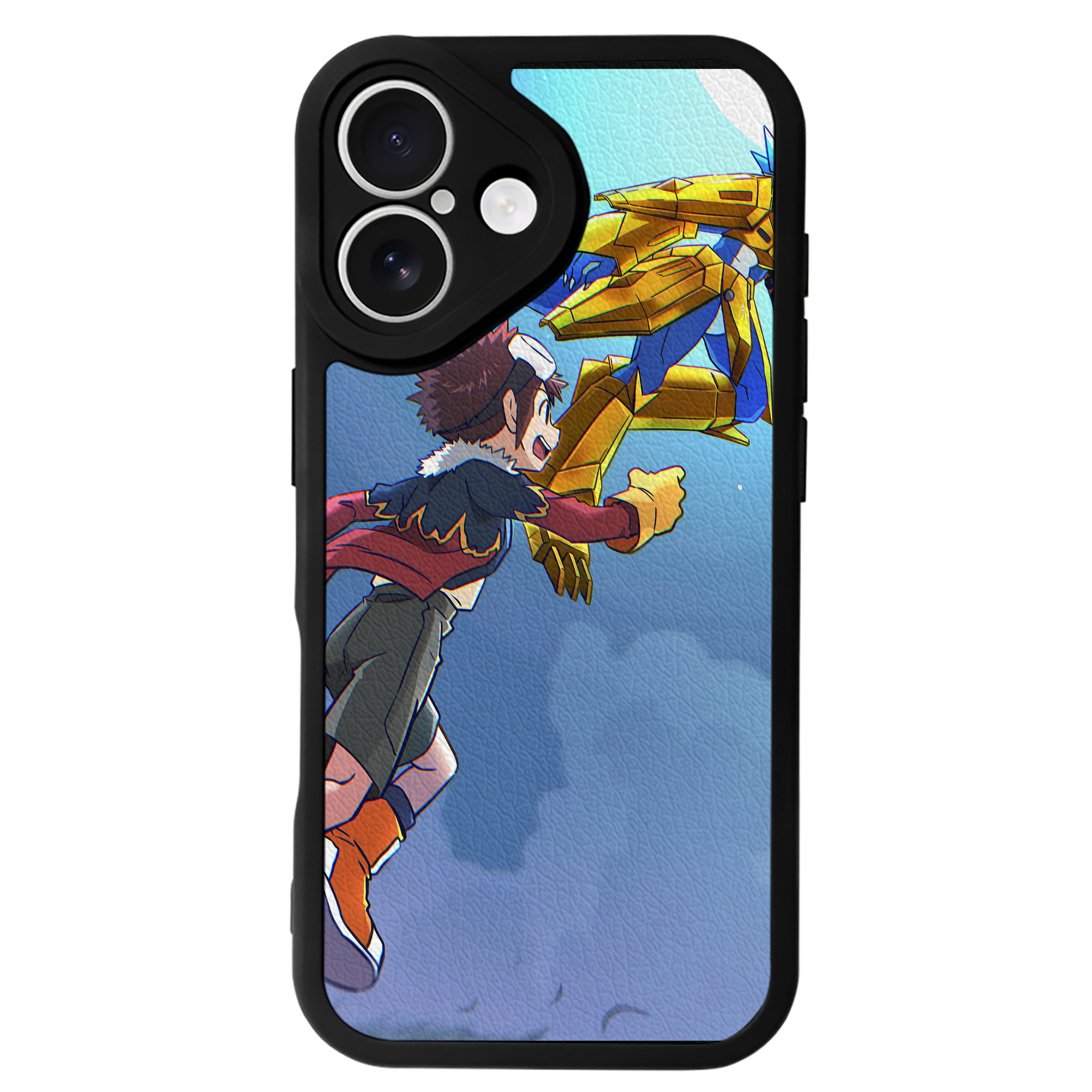（画像用） Digimon デジタルモンスター/デジモン 【iPhone 16シリーズ対応】シリコンスマホケース（レザー調） 材質：シリコン